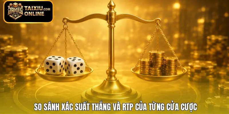 So sánh xác suất thắng và RTP của từng cửa cược
